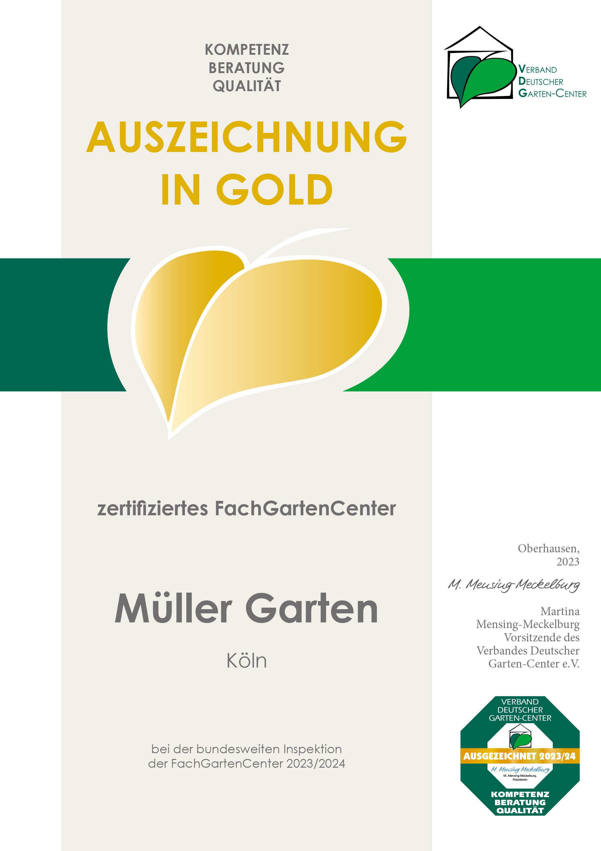 muellergartenkoeln VDG LS231418 Urkunden GOLD 2023 A4 23